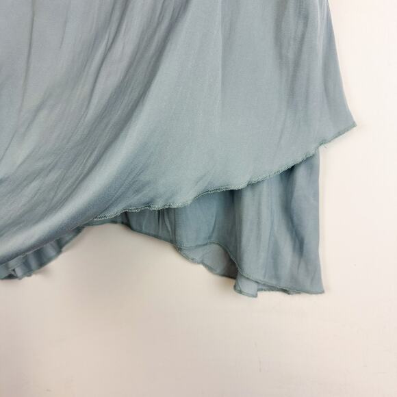 Intimately Free People Layered Cami Tank Top Satin Light Blue - Size S - Picture 3 of 9